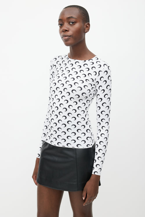 Marine Serre White 
Black Moon Top