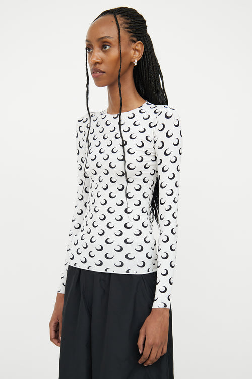 Marine Serre White 
Black Moon Top