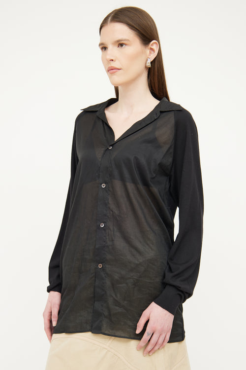 Marni Black Button Up Top