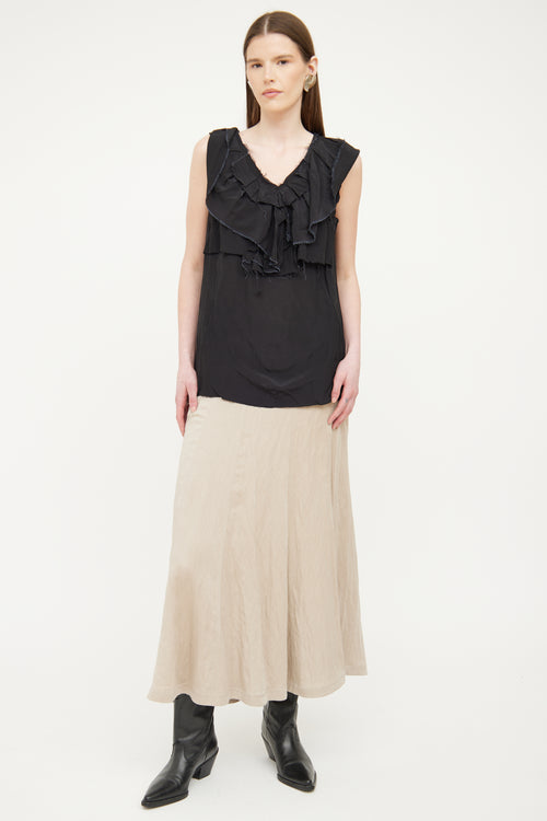 Marni Black Tiered Ruffle Top