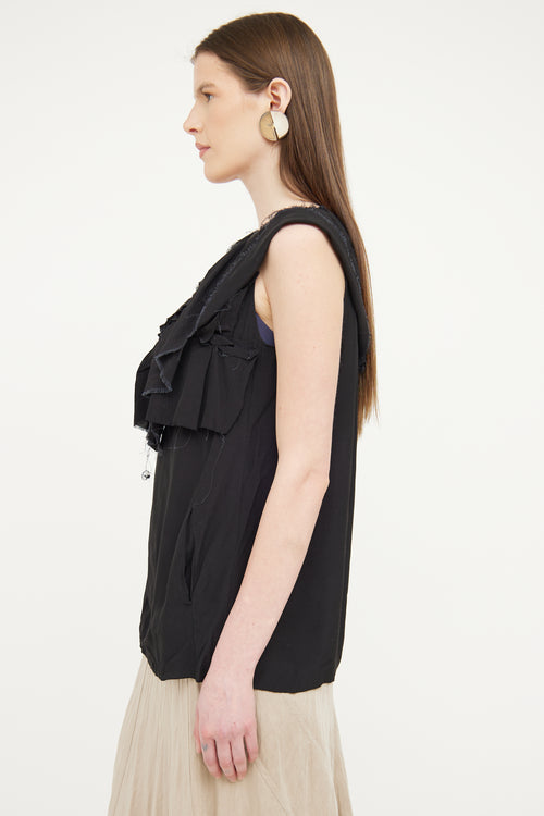 Marni Black Tiered Ruffle Top