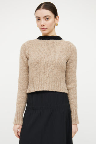 Marni Beige 
Black Wool Knit Sweater