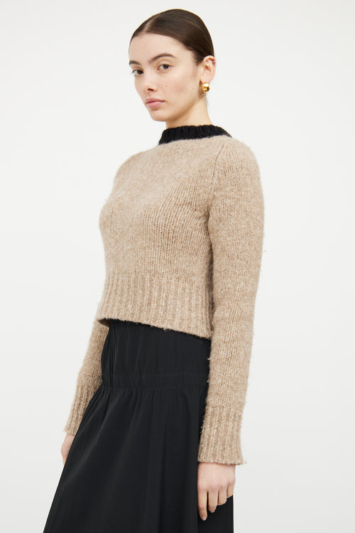 Marni Beige 
Black Wool Knit Sweater