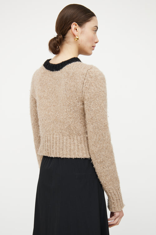 Marni Beige 
Black Wool Knit Sweater