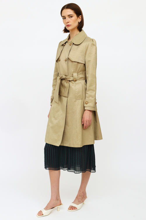 Marni Beige Double Breasted Trench Coat