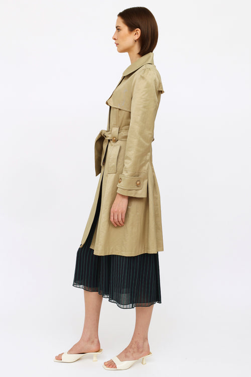 Marni Beige Double Breasted Trench Coat