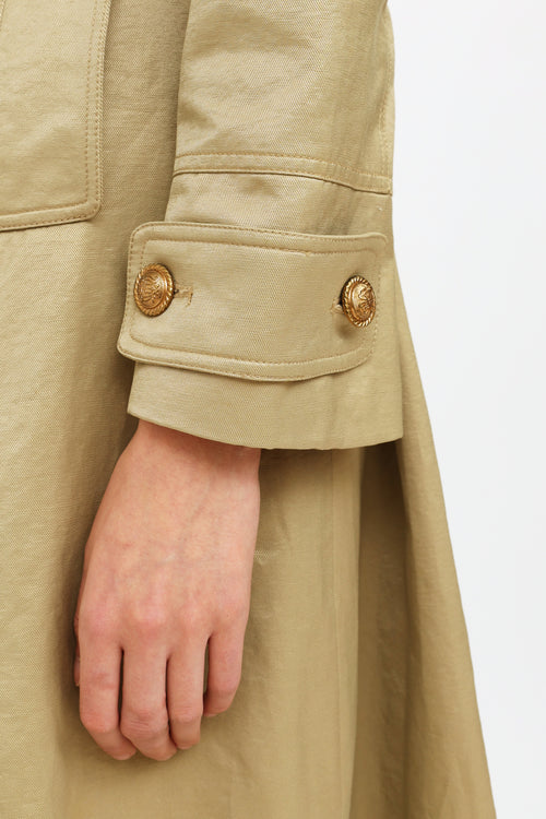 Marni Beige Double Breasted Trench Coat