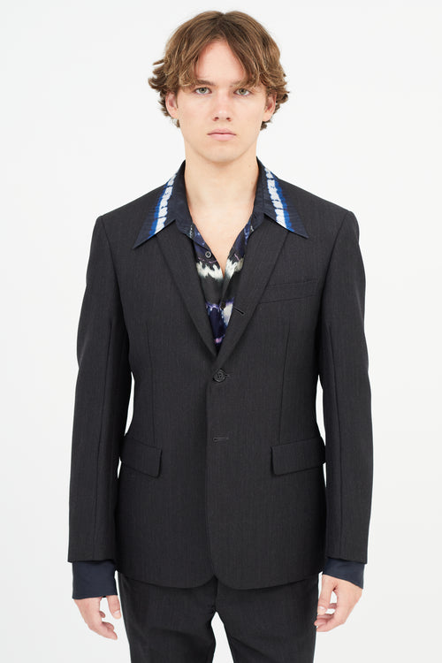 Marni Grey Wool 
Mohair Blazer