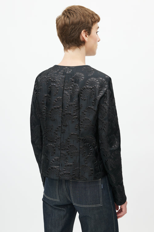 Marni Black Brocade Cropped Blazer