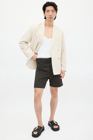 Marni Black 
Brown Plaid Short