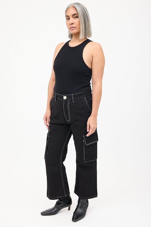 Marni Black Cargo Straight Leg Jeans