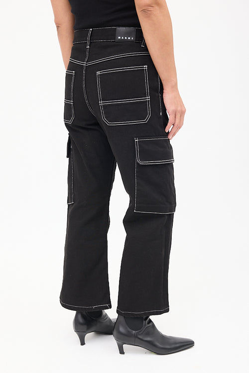 Marni Black Cargo Straight Leg Jeans