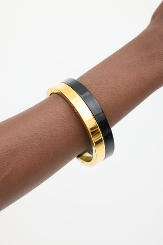 Marni Black 
Gold Enamel Bangle