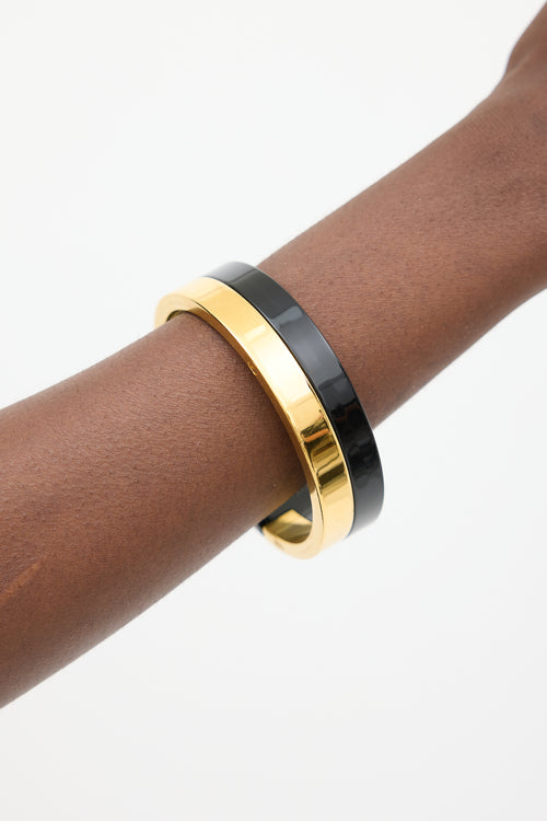 Marni Black 
Gold Enamel Bangle