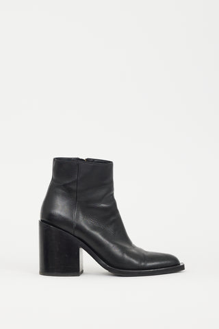 Marni Black Leather Ankle Boot