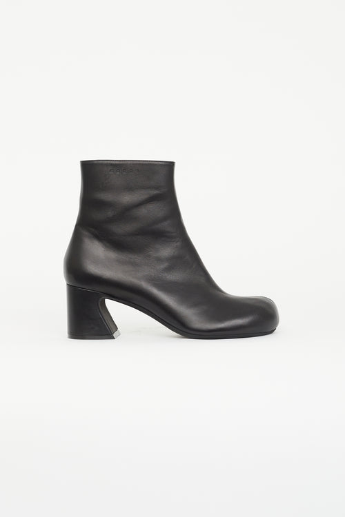 Marni Black Leather Ankle Boot