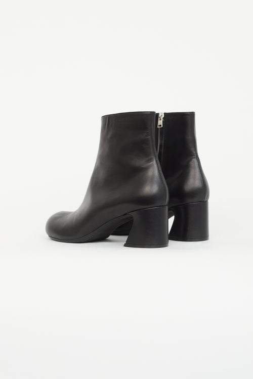 Marni Black Leather Ankle Boot