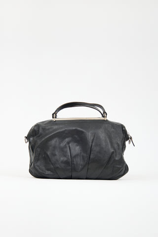 Marni Black Leather Frame Bag