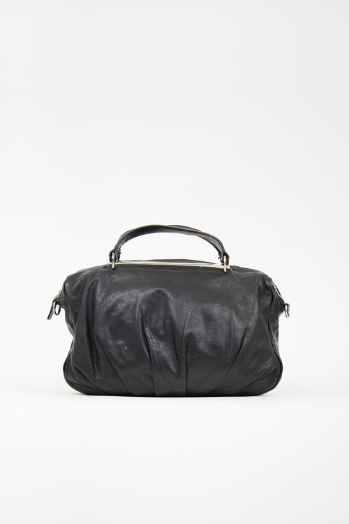 Marni Black Leather Frame Bag