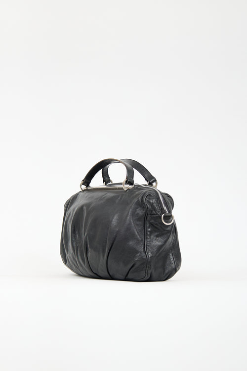 Marni Black Leather Frame Bag