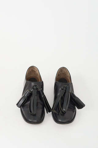 Marni Black Leather Tassel Loafer