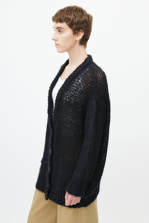 Marni Black Mohair Oversized Cardigan