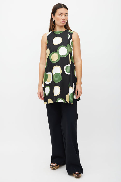 Marni Black 
Multicolour Dot Printed Mini Dress