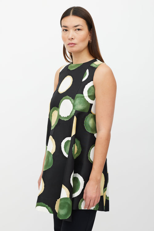 Marni Black 
Multicolour Dot Printed Mini Dress