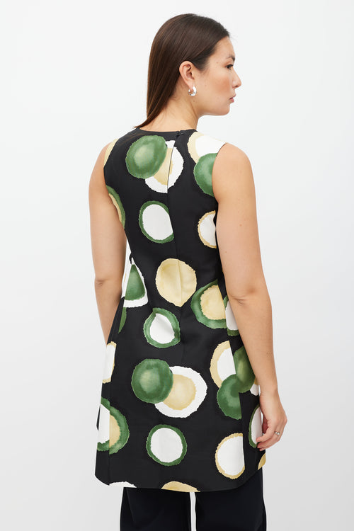 Marni Black 
Multicolour Dot Printed Mini Dress