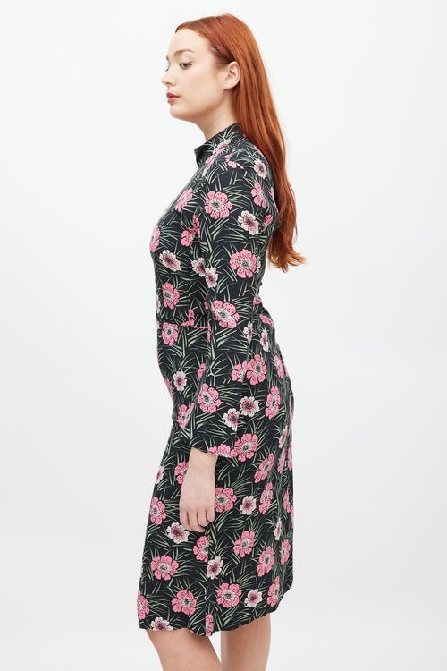 Marni Black 
Multicolour Floral Dress