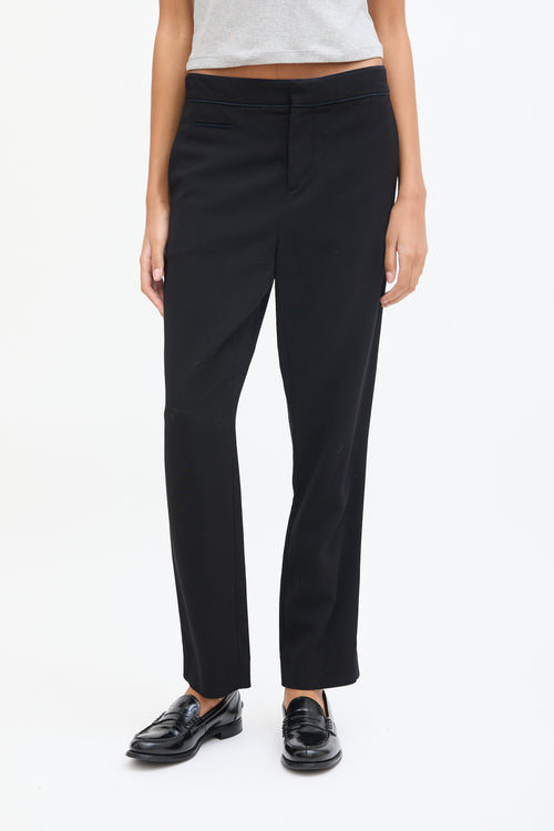 Marni Black 
Navy Tuxedo Slim Trouser