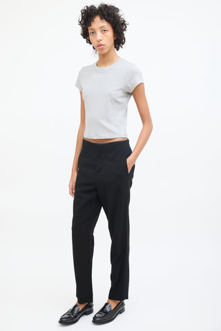 Marni Black 
Navy Tuxedo Slim Trouser