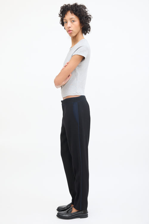 Marni Black 
Navy Tuxedo Slim Trouser