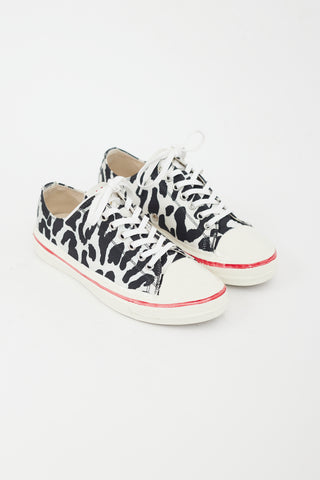 Marni White 
Black Patterned Sneaker