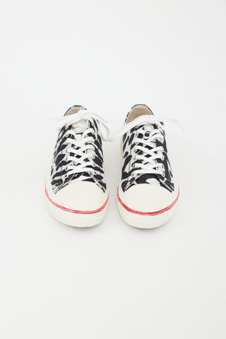 Marni White 
Black Patterned Sneaker