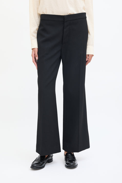 Marni Black Wool Flare Leg Trouser