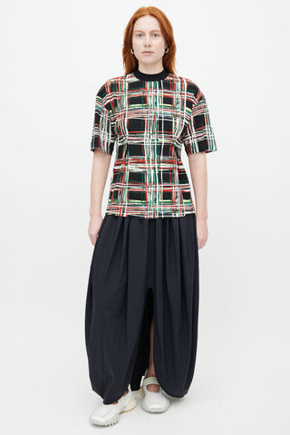 Marni Black 
Multicolour Check Top