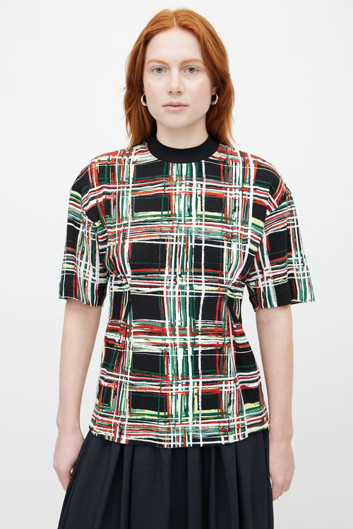 Marni Black 
Multicolour Check Top