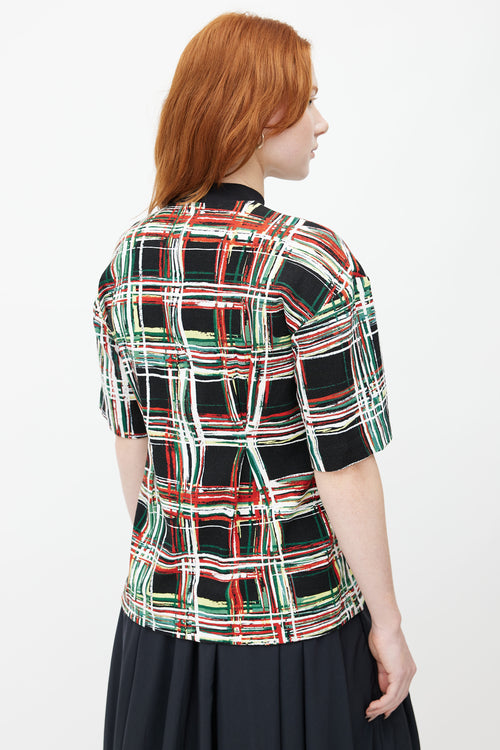 Marni Black 
Multicolour Check Top