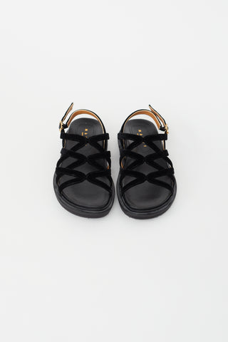 Marni Black Suede Strappy Sandal