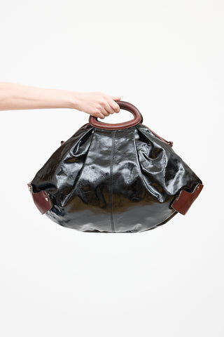 Marni Patent Leather Balloon Shoulder Bag