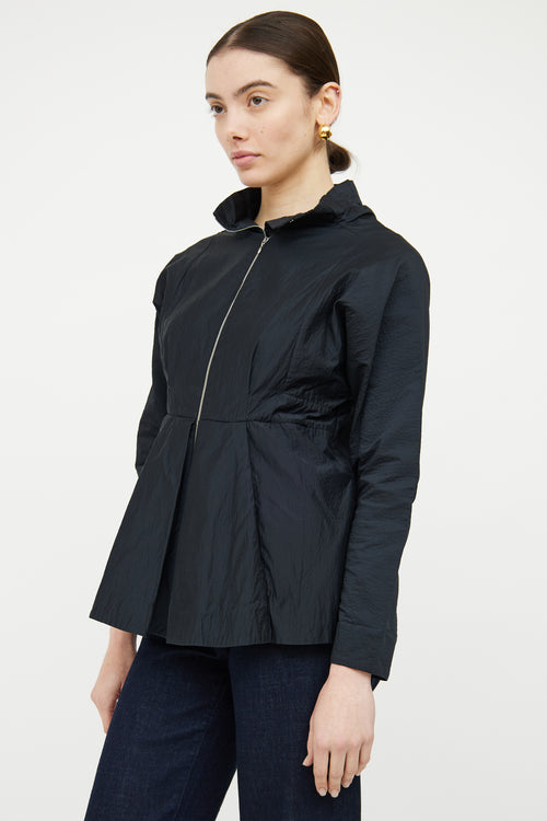 Marni Black Seersucker Pleated Jacket