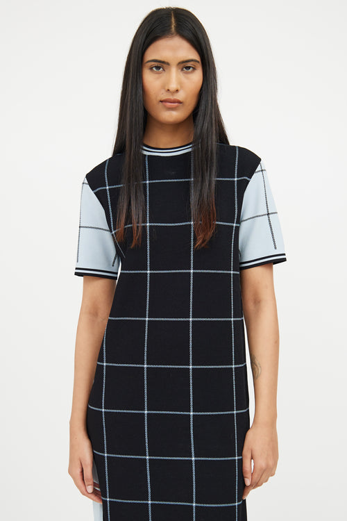 Marni Navy 
Blue Check Dress