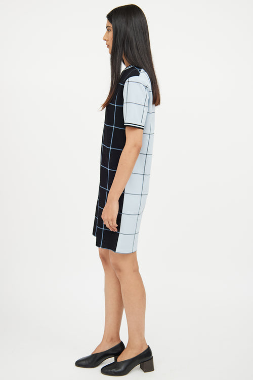 Marni Navy 
Blue Check Dress