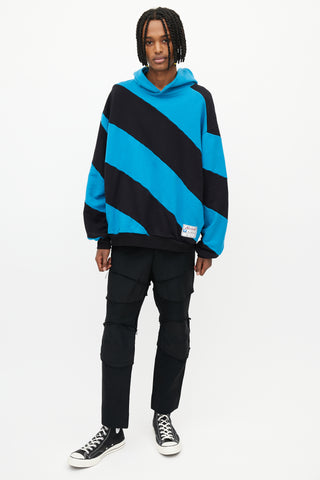 Marni Blue 
Black Striped Hoodie