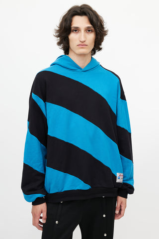 Marni Blue 
Black Stripe Oversized Hoodie