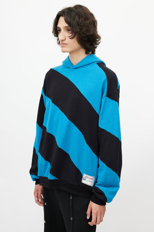 Marni Blue 
Black Stripe Oversized Hoodie