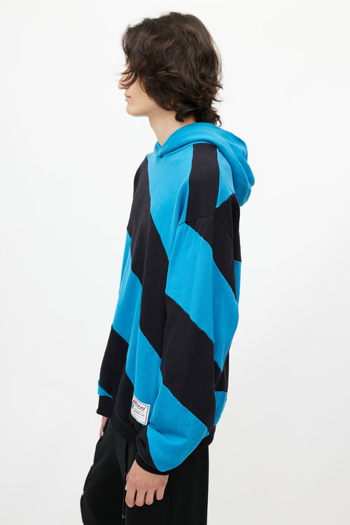 Marni Blue 
Black Stripe Oversized Hoodie