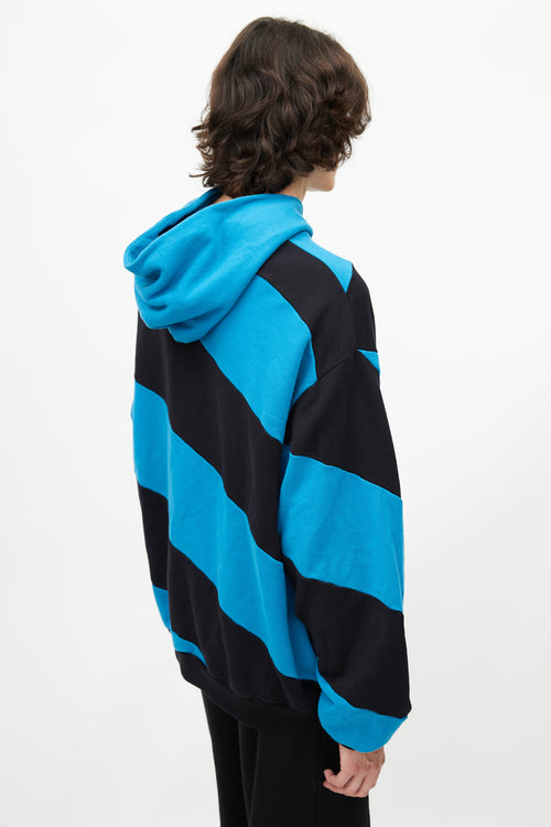 Marni Blue 
Black Stripe Oversized Hoodie