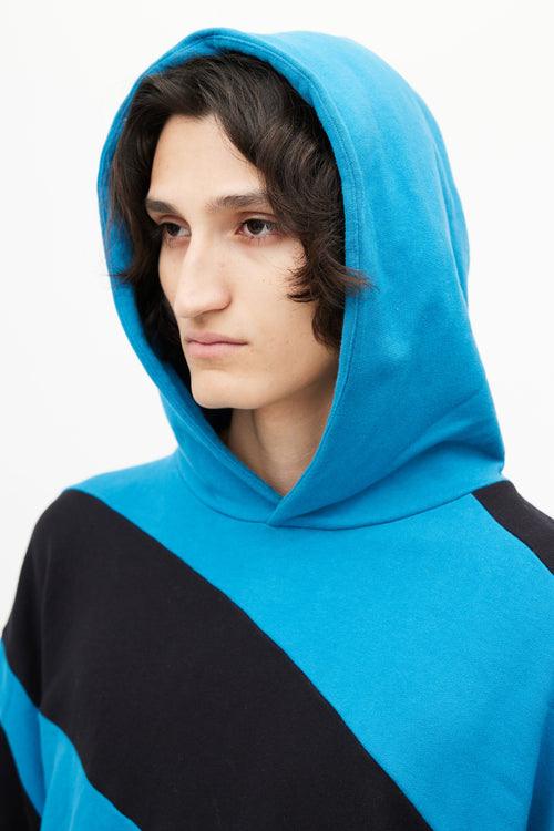 Marni Blue 
Black Stripe Oversized Hoodie